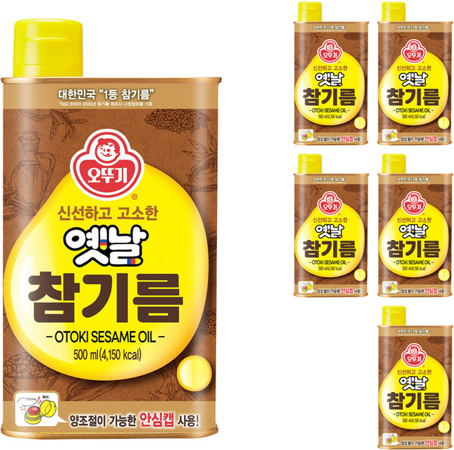오뚜기옛날 참기름, 500ml, 6개