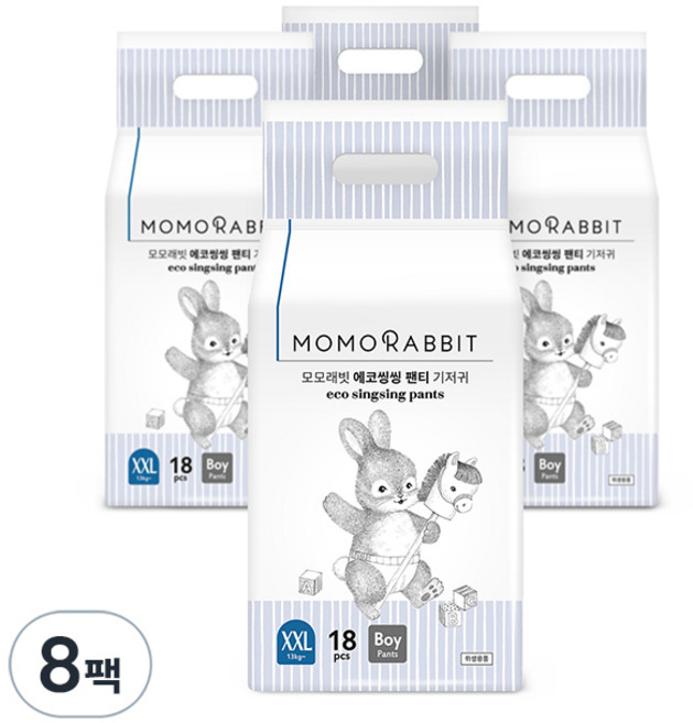 모모래빗 에코씽씽 오리지널 팬티기저귀 남아용, 점보형(2XL), 144매