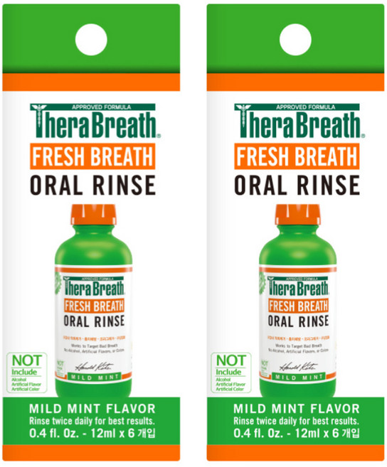 테라브레스 프레시브레스 오랄린스 구강청결제 마일드민트 6p, 72ml, 2개