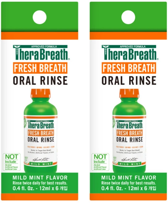테라브레스 프레시브레스 오랄린스 구강청결제 마일드민트 6p, 72ml, 2개 - 쿠팡