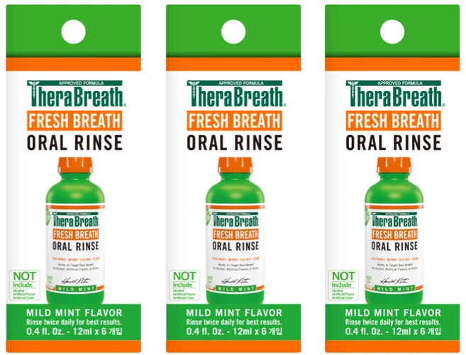 테라브레스 프레시브레스 오랄린스 휴대용 구강청결제 마일드민트 6p, 72ml, 3개 - 쿠팡