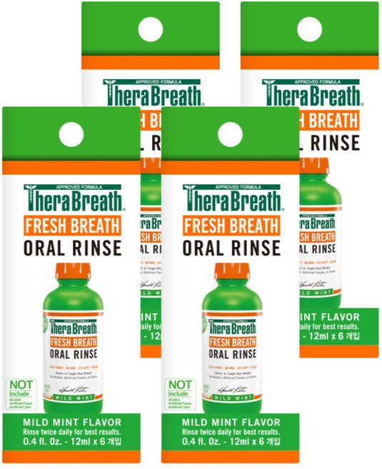 테라브레스 마일드민트 가글 휴대용 구강청결제 6p, 72ml, 4개