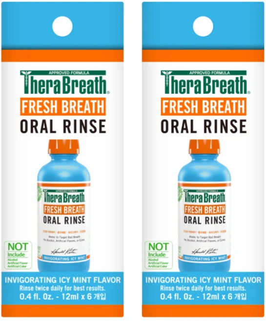 테라브레스 프레시브레스 오랄린스 인비고레이팅 아이시민트 휴대용 구강청결제 12ml x 6p, 2개, 72ml - 쿠팡