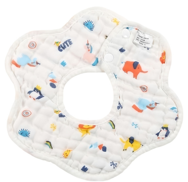 oceanbaby 花瓣八層紗寶寶圍兜, 可愛獨角獸, 1件, 1件