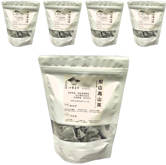 YOIIE 小農手作 山虹茶韻 梨山高山三角立體茶包, 3g, 25個, 5袋