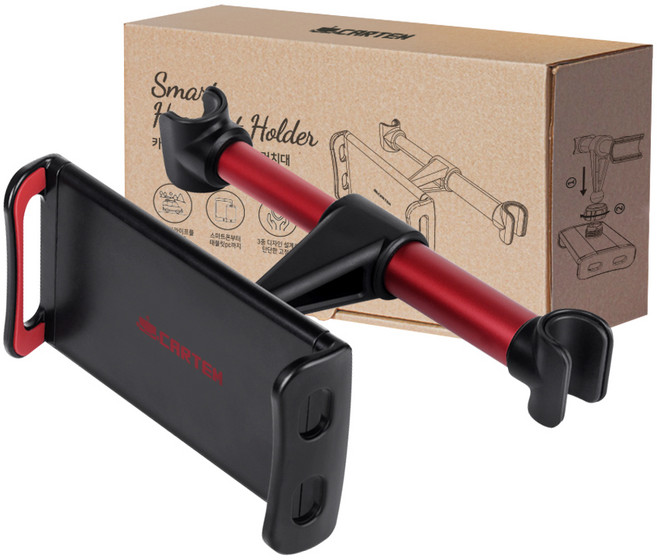 카템 스마트 헤드레스트 차량용거치대, 1개, 레드