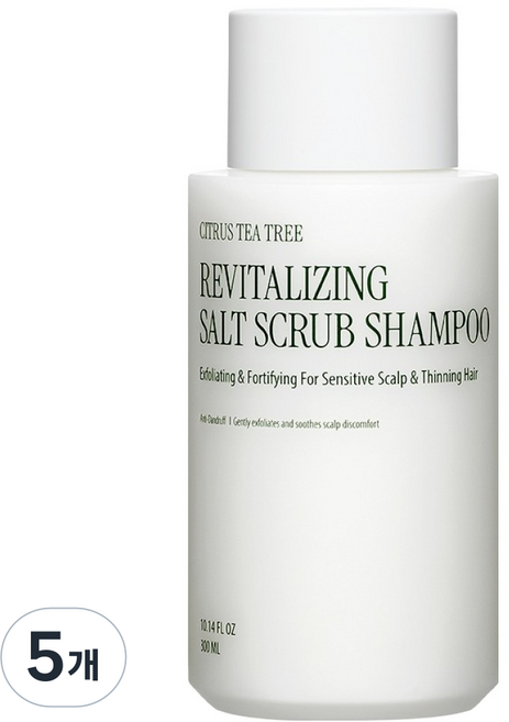 커리쉴 리바이탈라이징 솔트 스크럽 샴푸 꽃내음, 300ml, 5개