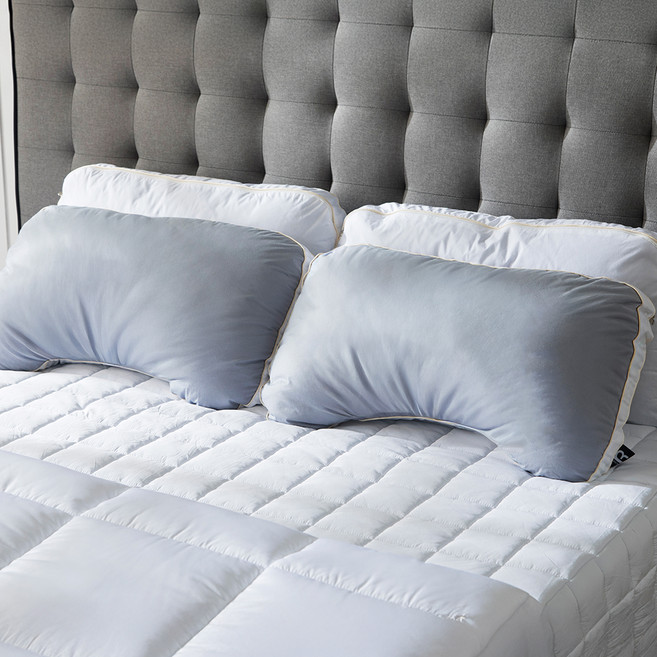 어깨편한 기절베개 순면에디션 베개속통 2p + 배개커버 2p 세트, 그레이, 1개