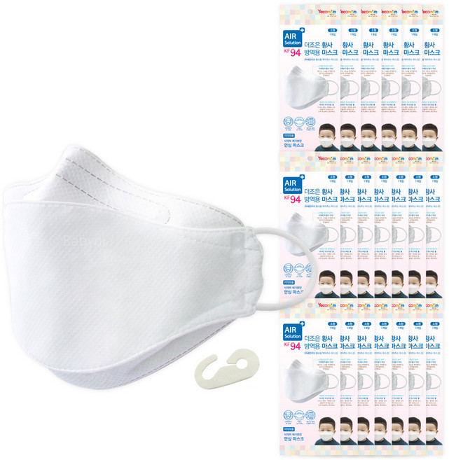 예꼬맘 더조은 황사 방역용 마스크 소형 KF94, 1개입, 20개