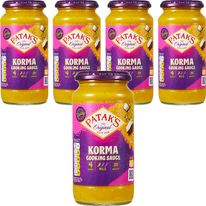 파탁스 코르마 쿠킹 소스, 450g, 5개