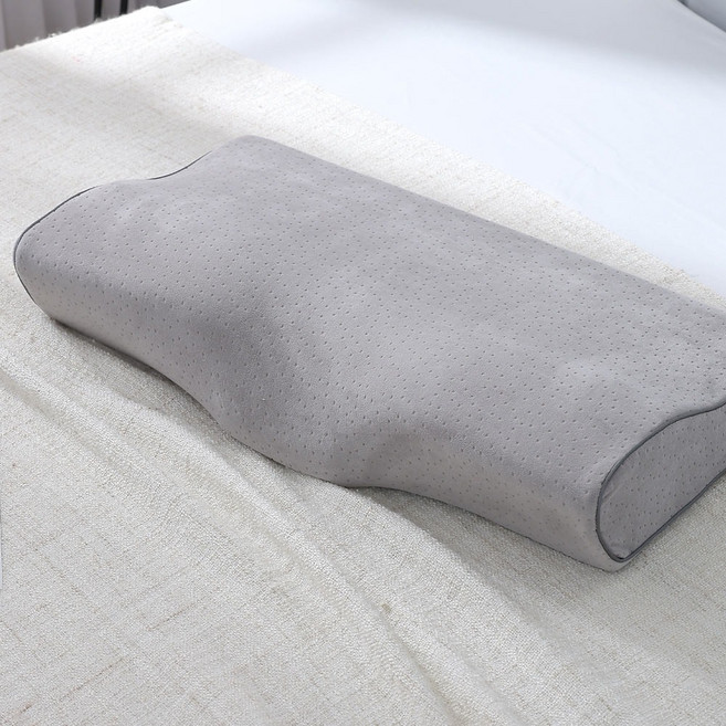 DON HOME 3D防鼾透氣蝶型枕, 灰色, 1個