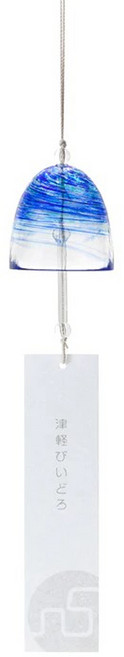 ADERIA GLASS 津輕系列 四季風景款風鈴 日本製, 夏風 藍色