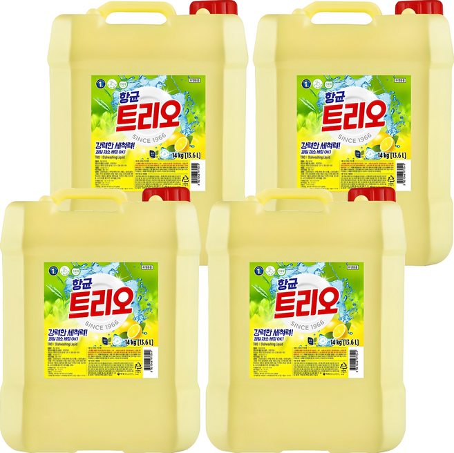 트리오 주방세제, 14kg, 4개