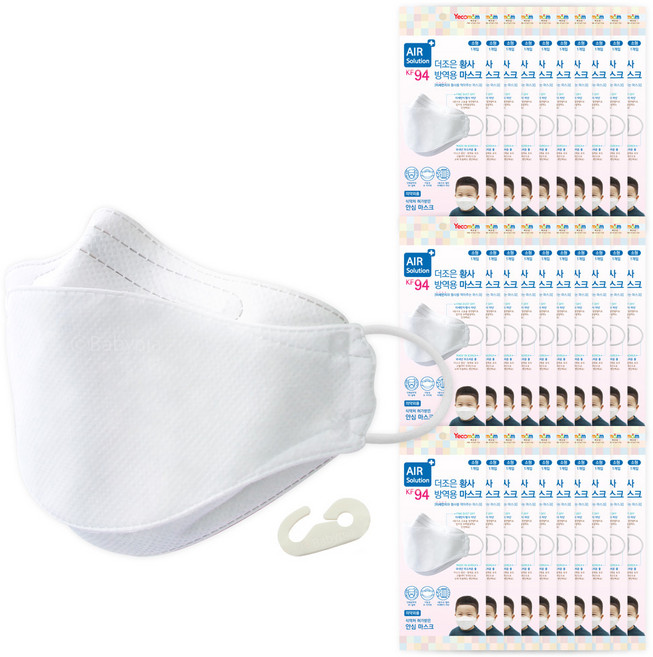 예꼬맘 더조은 황사 방역용 마스크 소형 KF94, 1개입, 30개