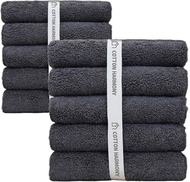 코튼하모니 호텔수건 200g 40수 코마사, 오닉스그레이, 10개