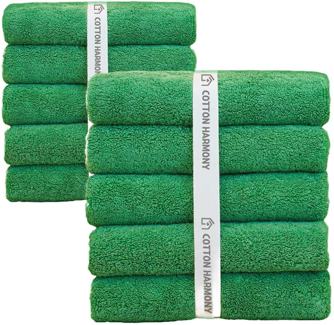 코튼하모니 호텔수건 200g 40수 코마사, 포레스트그린, 10개