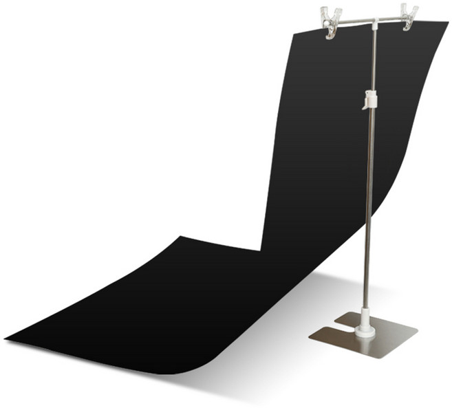 대한 촬영용 PVC 배경지 T자 거치대 스탠드 세트, SET-PVCP01(블랙), 1세트