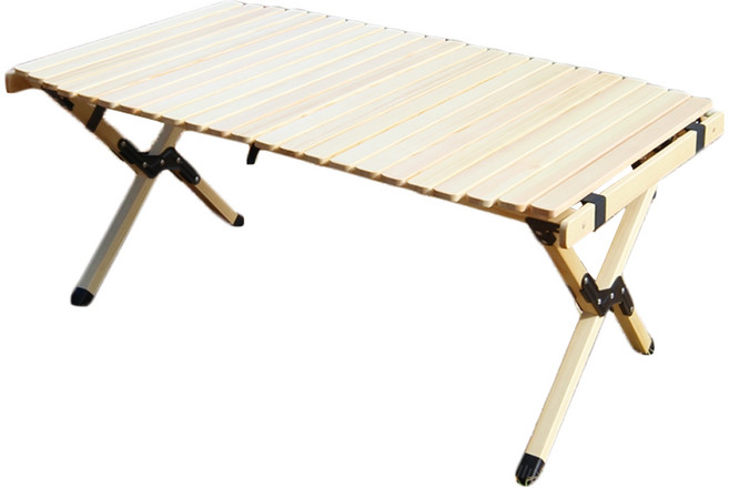 REDKOCO 소나무 라운드엣지 캠핑테이블, 네추럴