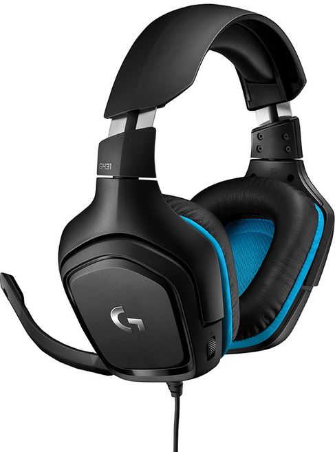 Logitech G 羅技G G431 電競耳機麥克風 DTS HEADPHONE:X技術 50毫米驅動單體, A00090/A00092, 黑色