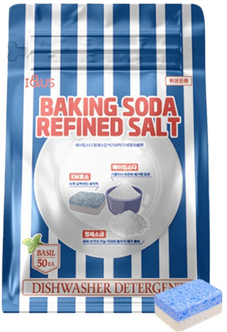 아이앤어스 베이킹소다 정제소금 식기세척기 세제 50p, 1개, 400g