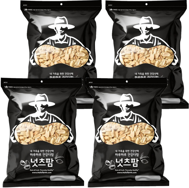 NUTS FARM 烘烤半切花生, 1kg, 4個