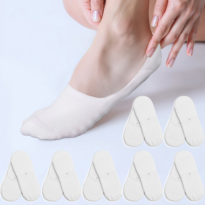 리투 에어리쿨 스포츠 페이크 삭스, 화이트, 7개