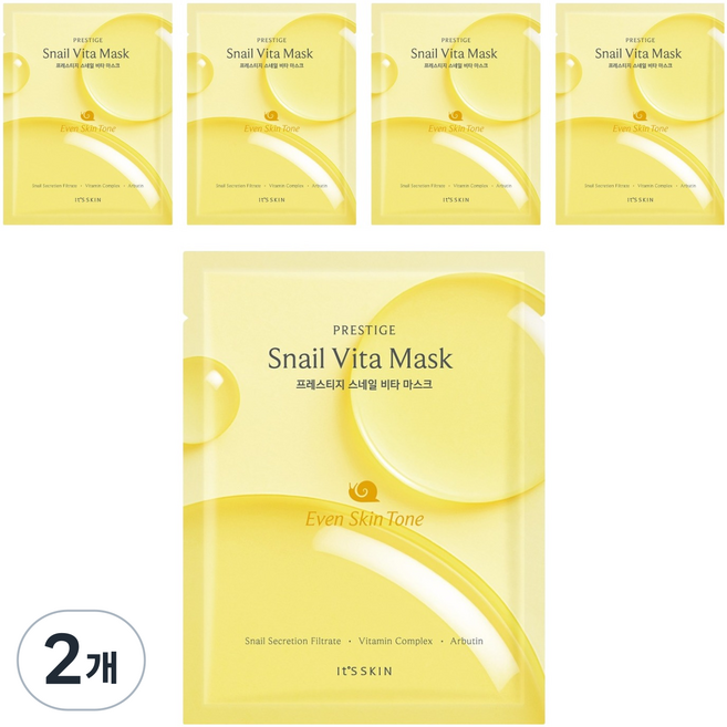 잇츠스킨 프레스티지 스네일 비타 마스크, 2개, 5개입
