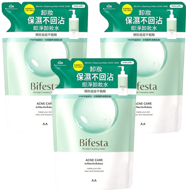 Bifesta 碧菲絲特 抗痘即淨卸妝水 補充包, 360ml, 3包