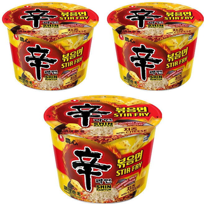 NONGSHIM 農心 辛炒麵 起司風味 105g, 3入