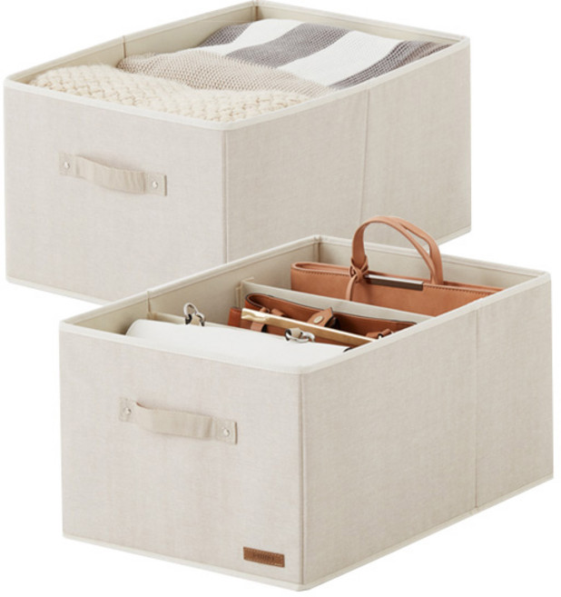 한샘 샘베딩 수납함 서랍형 대 + 가방정리함 서랍형 세트, 내츄럴베이지, 1세트