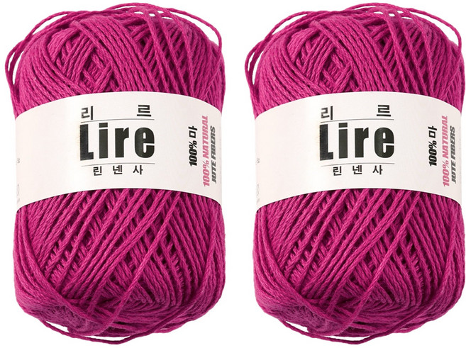 리르 린넨 뜨개실, 516진핑크, 2개
