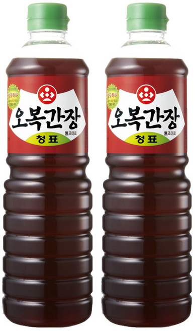 오복식품 오복식품간장 청표, 900ml, 2개