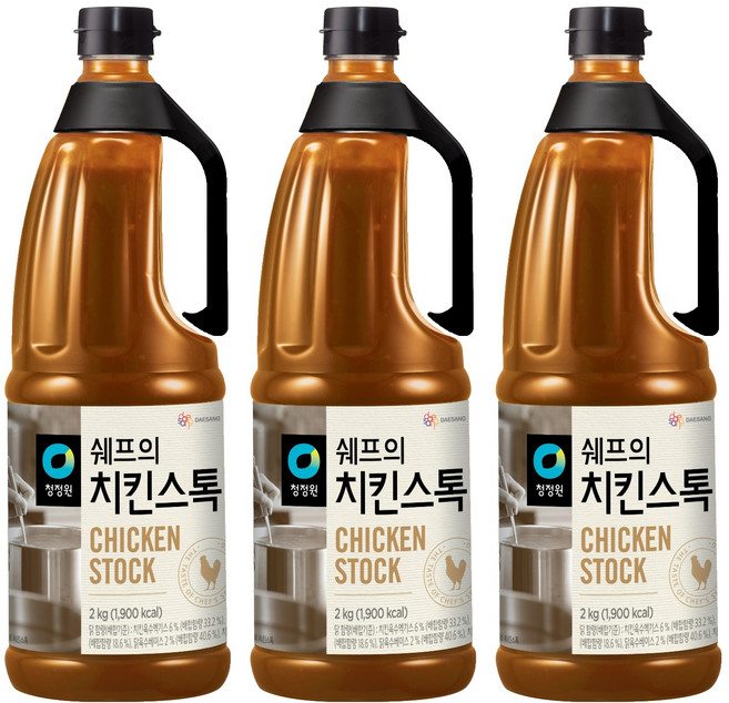 청정원 쉐프의 치킨스톡, 2kg, 3개