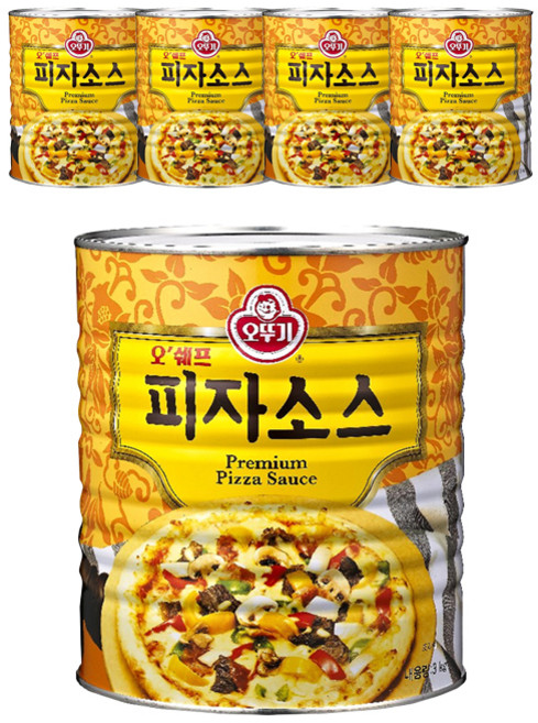 오뚜기 오쉐프 피자소스, 3kg, 5개