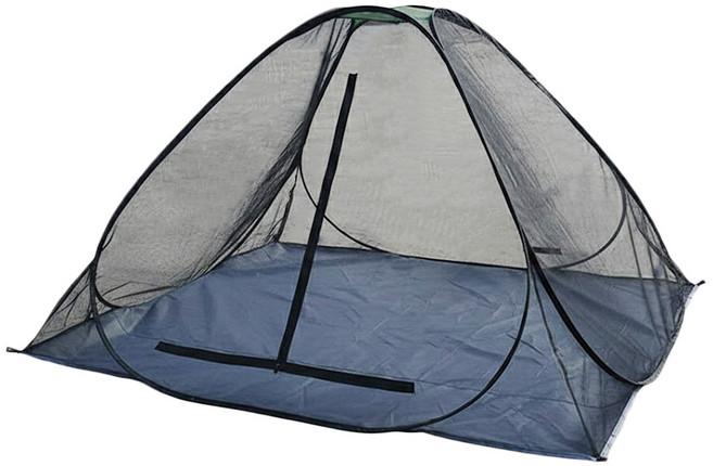 戶外秒開防蚊透氣帳篷 200cm*200cm*135cm/2.5kg, 黑色, 1個