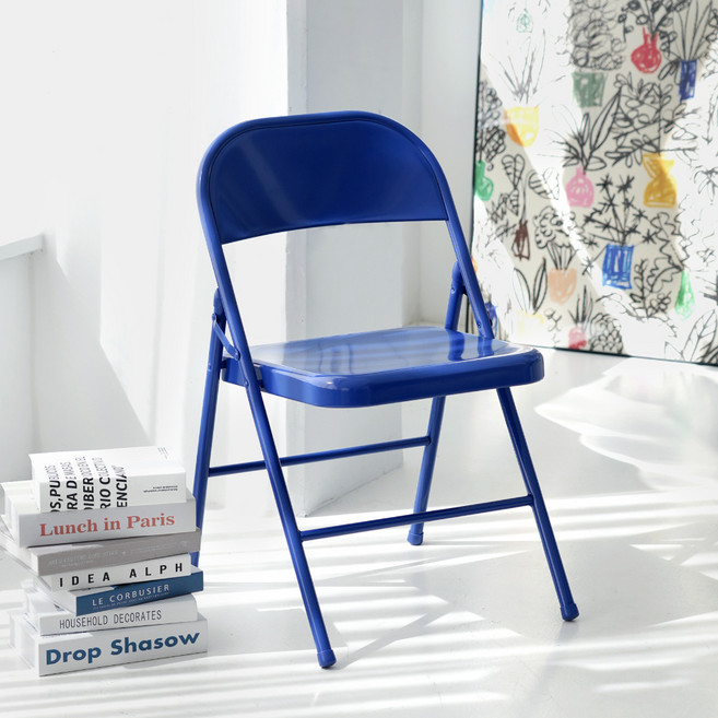 하우스레시피 듀코 접이식 의자, 블루, 1개