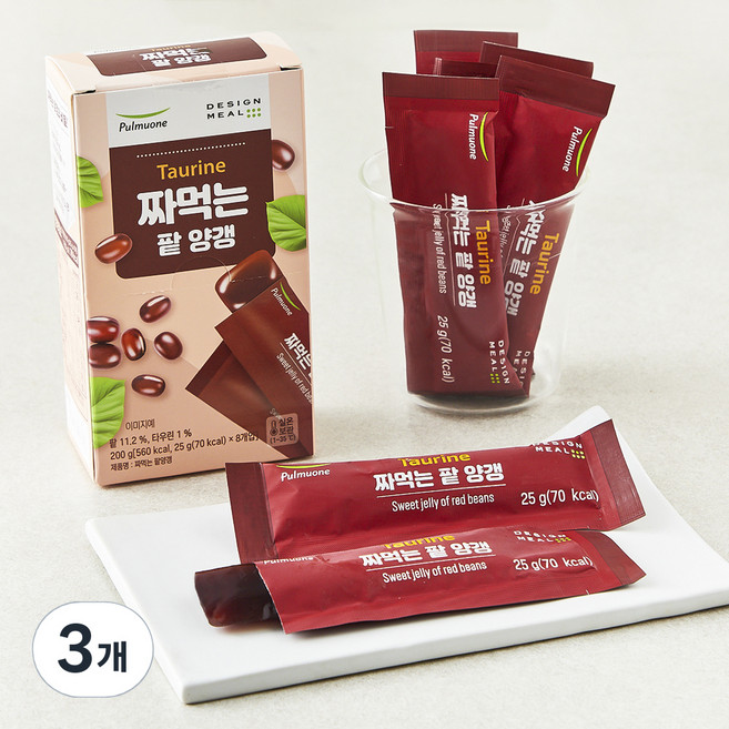 풀무원 짜먹는 팥 양갱, 25g, 8개입, 3개
