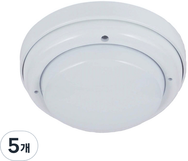 차동식 소방 열 감지 온도 변화 감지기, 5개, 백색