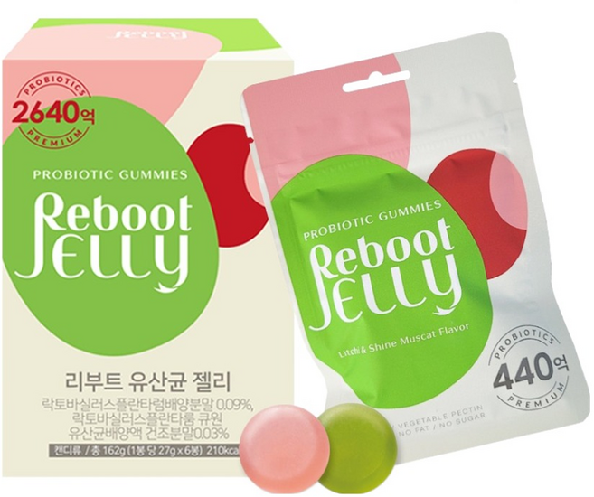 임산부 간식 추천 무설탕 리부트 유산균젤리, 162g, 1개
