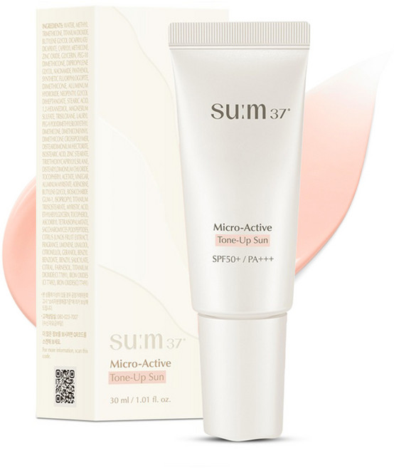 숨37도 마이크로액티브 톤업 시카 무기자차 진정선 선크림 SPF50+ PA+++, 1개, 30ml