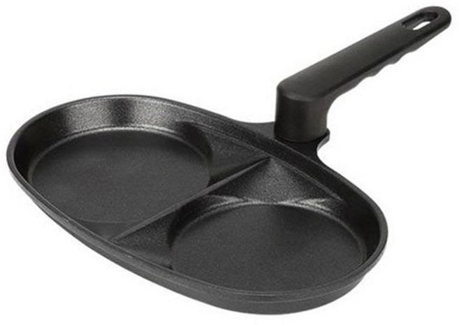 키친아트 휴브 2구 프라이팬, 24.7cm, 1개