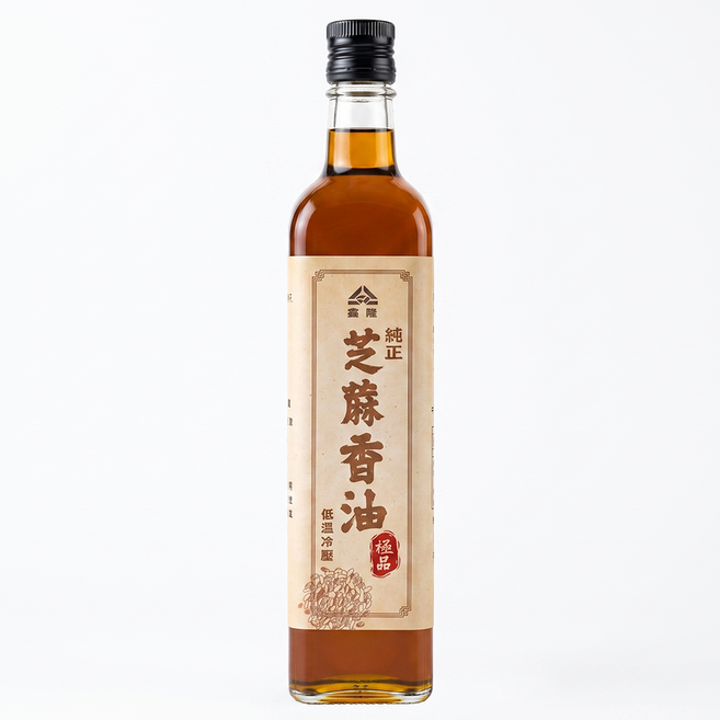 鑫隆 純正芝麻香油, 500ml, 1瓶