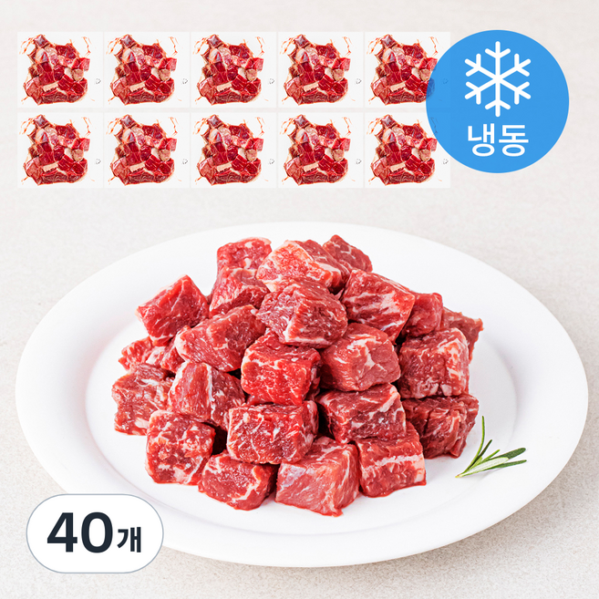 근육꼬기 부채살 큐브 칼집 (냉동), 40개, 150g
