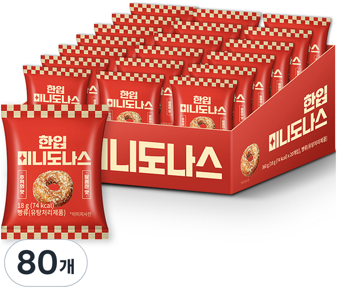 한입 미니도나스, 80개, 18g