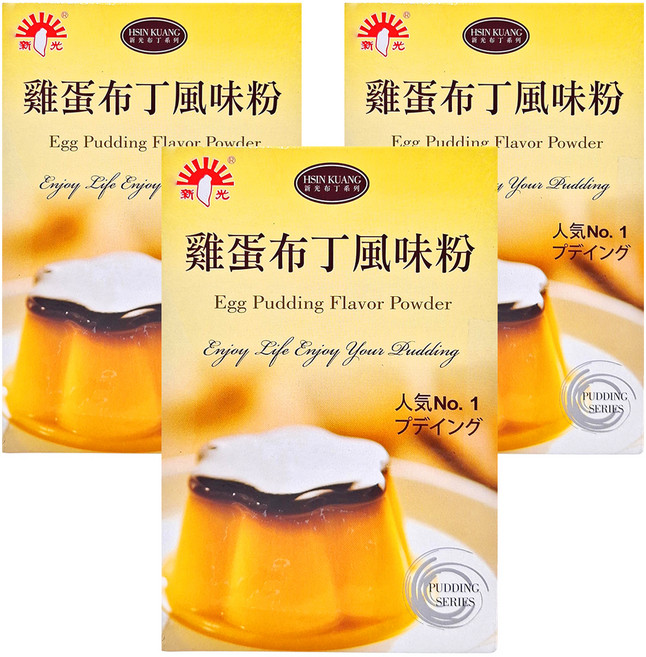 新光洋菜 雞蛋布丁粉, 100g, 3盒