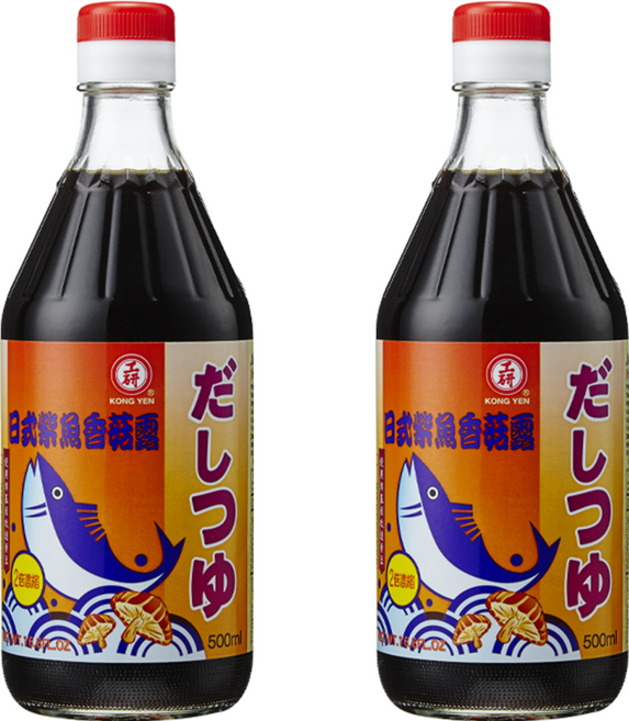 KONG YEN 工研 日式柴魚香菇露 醬油, 500ml, 2瓶