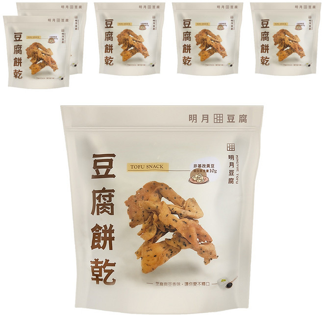 明月豆腐 原味餅乾, 150g, 6包