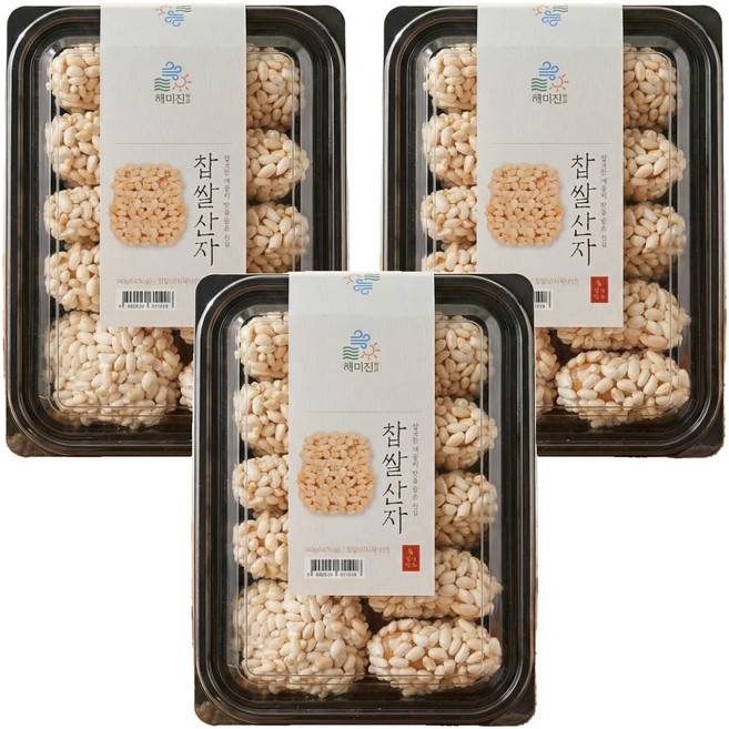 국내산쌀로 향긋한 맛을 담은 진심 찹쌀산자, 140g, 3개