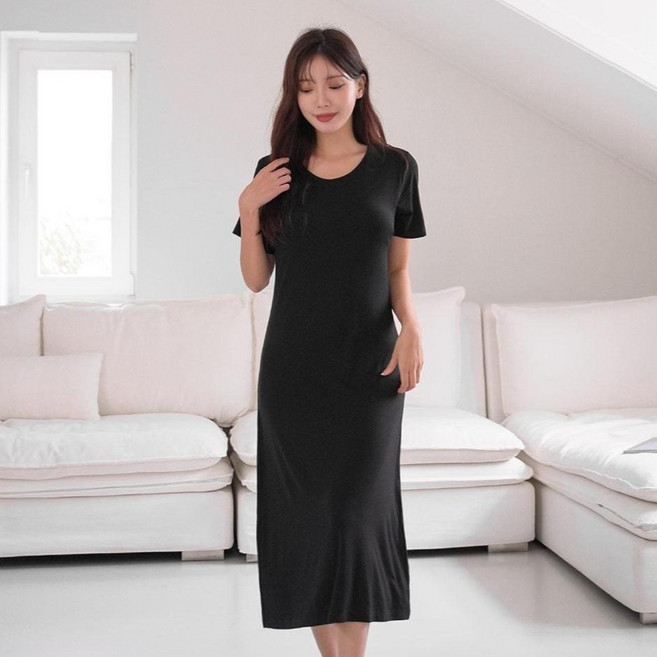 어나더디 노브라 반팔 원피스