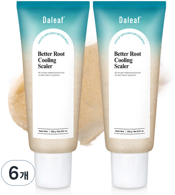 [비건뷰티] 달리프 애플 민트 베러루트 쿨링 두피 스케일러, 250g, 6개